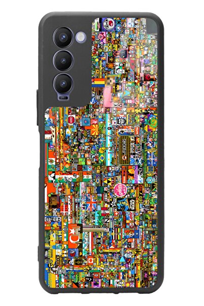 Spoyi Tecno Camon 18 R/place Hatıra Tasarımlı Glossy Telefon Kılıfı