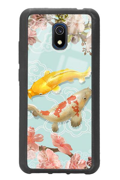 Spoyi حافظة هاتف لامعة بتصميم سمكة كوي لهاتف Xiaomi Redmi 8a