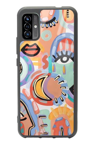 Spoyi P13 Blue Max Pro Lite 2022 Watercolor Retro Eye Design Glossy Phone Case