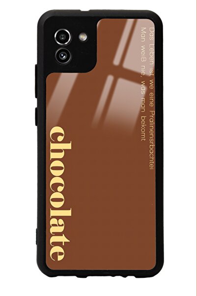 Spoyi Samsung A-03 Choclate Tasarımlı Glossy Telefon Kılıfı
