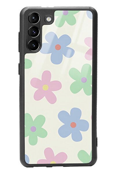 Spoyi Samsung S-21 Plus Glossy Phone Case with Nude Flower Design
