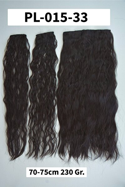 8 Kadına Dair Herşey Koyu Kestane Afro Dalgalı Uzun Yarım Ay Saç – 3 Parça Çı...