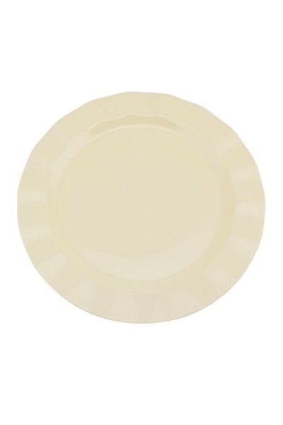 14Süs Plastic Plate Hard Luxury 18cm (6 Pieces) Color Cream