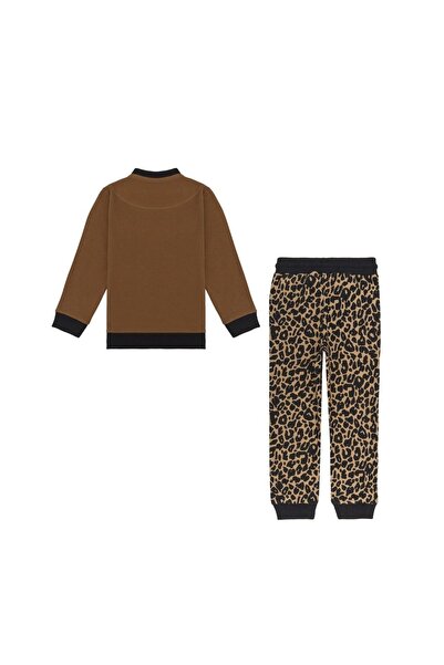 gami طقم بدلة رياضية للأطفال باللون البني / اللوبيستر