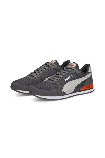 Puma St Runner V3 Mesh 384640 09 Erkek Spor Ayakkabı Gri Turuncu 40-45