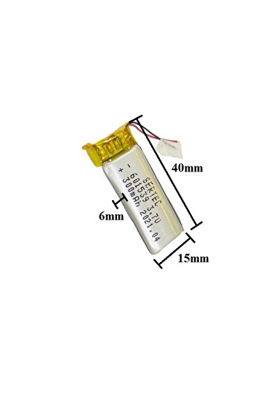Sertec 601539 3.7v 300 Mah Lityum Polimer Pil 1.5a (drone Için Uygun Değildir)