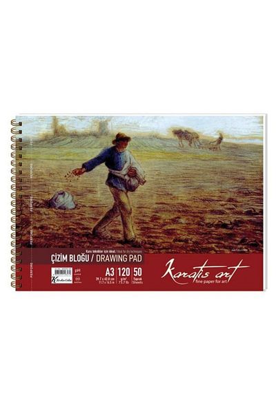 karatis art 120gr A3 50 YpSpiral Drawing Block