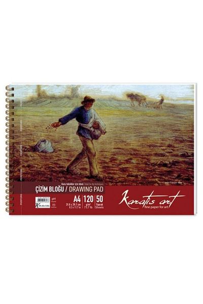 karatis art 120gr A4 50 YpSpiral Drawing Block