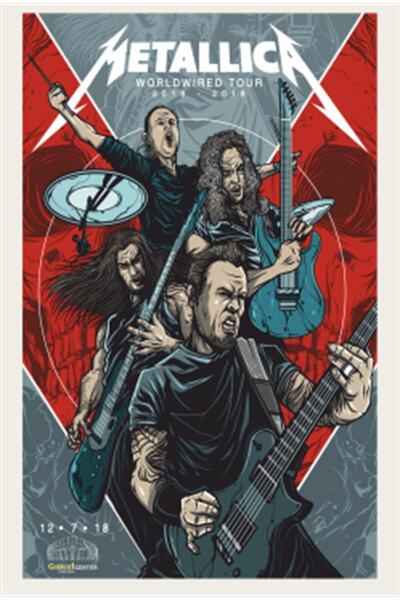 Hayat Poster Metallica Svetska Turneja 2018 Retro Drveni Poster