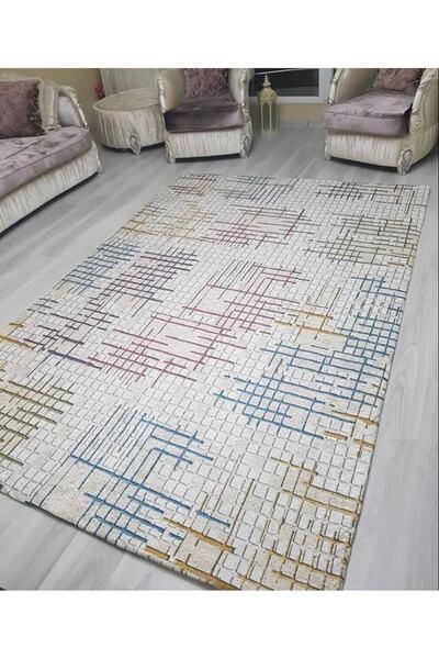Miray Tekstil Fistanbul Lastikli Dekoratif Halı Örtüsü