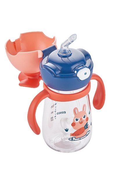 Rovco 220ml Rotatable Propeller Head Smart Straw Bulk Baby (+6 Months) Tritan Water Bottle B1050