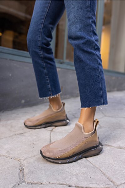 ANGELİNA JONES Calole Kadın Vizon Çorap Sneakers