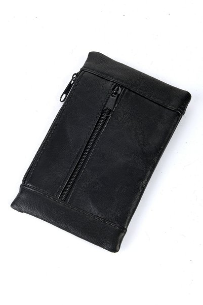 fubileather Genuine Leather Coin Mini Wallet