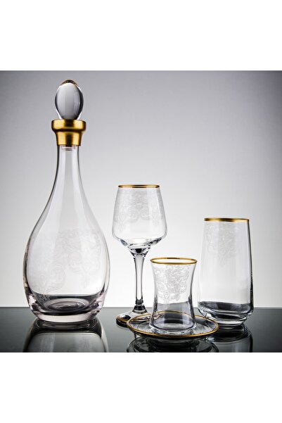 Barok 49 Parça 12 Kişilik Soft Gold Su Takımı