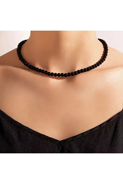 By G Tasarım قلادة من اللؤلؤ الأسود بتصميم عتيق
