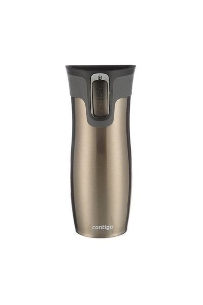 Contigo كوب حراري Contigo West Loop Autoseal بسعة 470 مل، كوب معزول من الفولاذ المقاوم للصدأ.