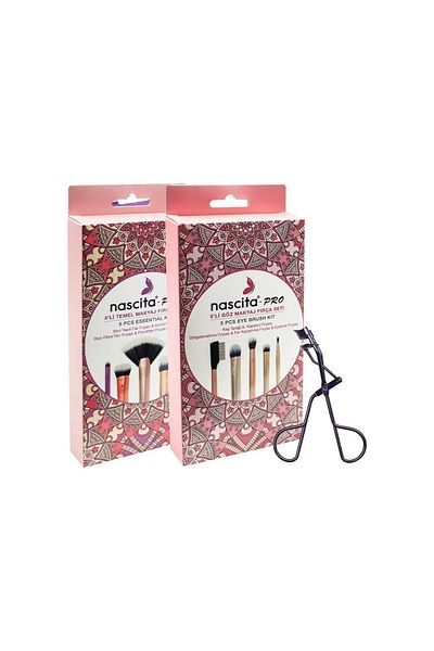nascita Eyelash Curling Machine, Eye Makeup and Basic Makeup 5' Brush Set