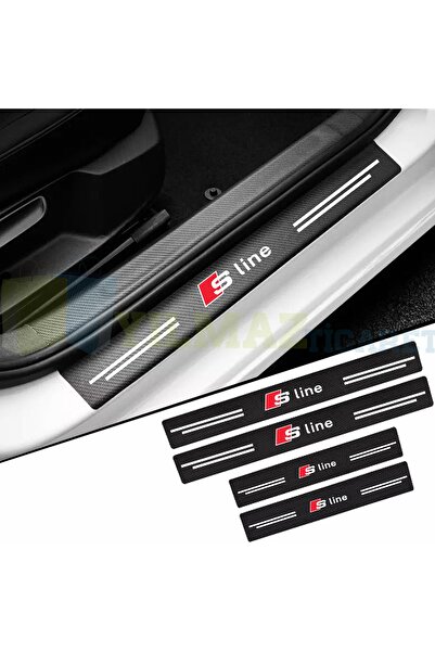 yılmazetic Audi S Line Karbon Kapı Eşiği Oto Sticker Etiket Yapıştırma Araba ...