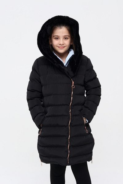 Benittokids Girl's Black Coat