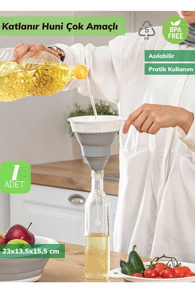 Jet's Home Folding Funnel Foldable Funnel Hangable