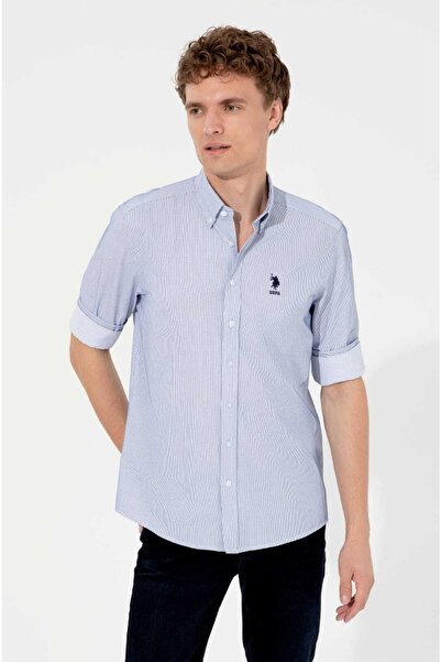 U.S. Polo Assn. Erkek Lacivert Gömlek Uzun Kol