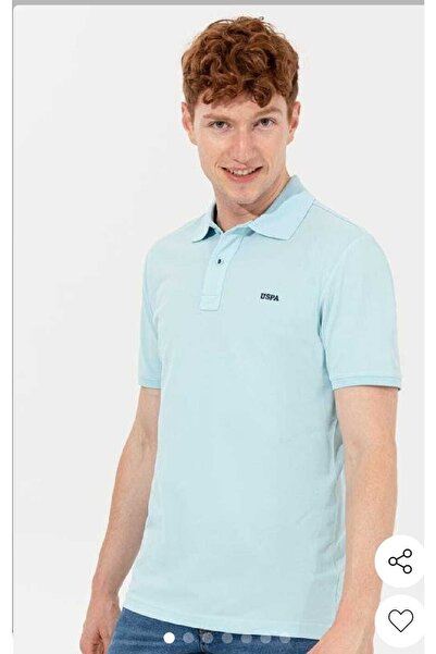 U.S. Polo Assn. Tricou albastru pentru bărbați Basic