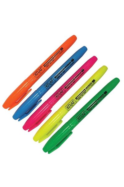KRAF Pen Type Highlighter Marker 5 Pack