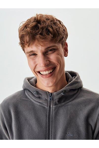 Ltb Momada Erkek Kapüşonlu Polar Gri
