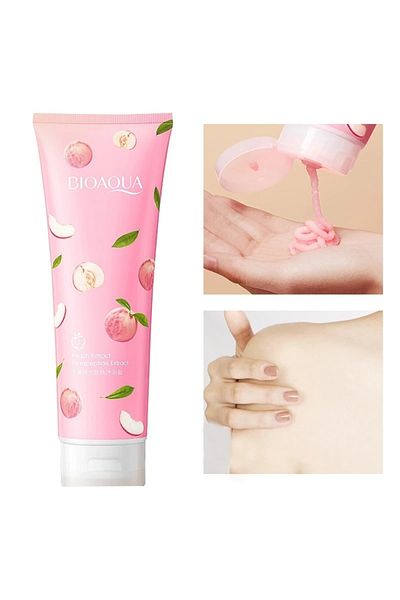 Bioaqua Peach and Lactococcus Yeast Body Peeling and Lotion Set 2 Pieces