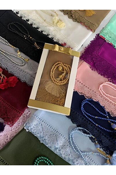 AGH Değerli Hediyeler 10 Adet Dağıtmalık Hediyeler Oyalı Namaz Başörtüsü Ve P...