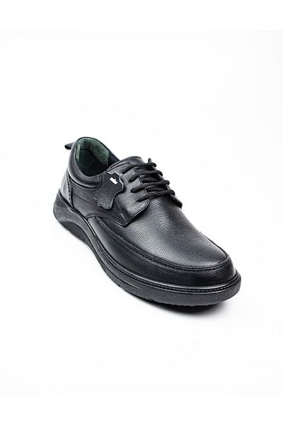 Polaris 106149   Black Leather Men's Casual Shoes