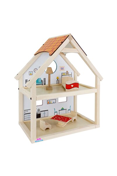 hediyecik Ahşap Mobilyalı Çocuk Oyun Evi Aksesuarlı Mdf