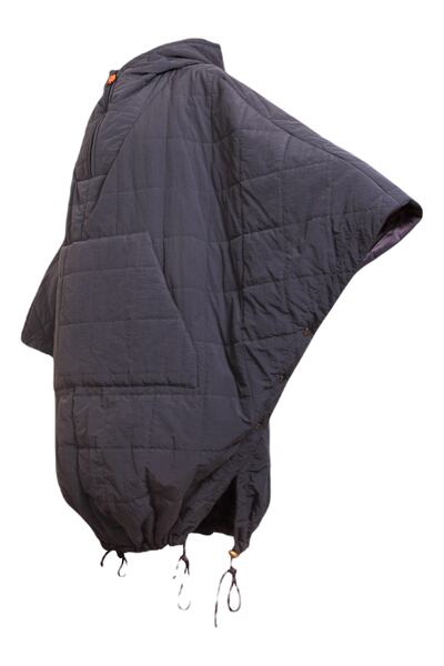 Morikukko Blancape Anthrasite Puf Pelerin