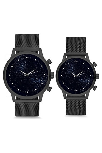 Kubbehan Sevgili Saati Sade Gece Tasarım Çift Kol Saati