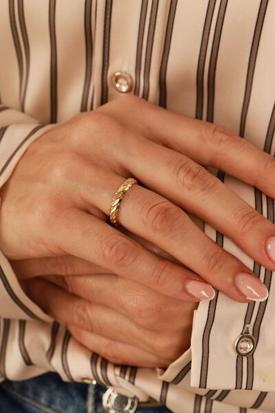 Aydın Kuyumculuk 14 Ayar Altın,3lü Burma Yüzüğü Agyzk193