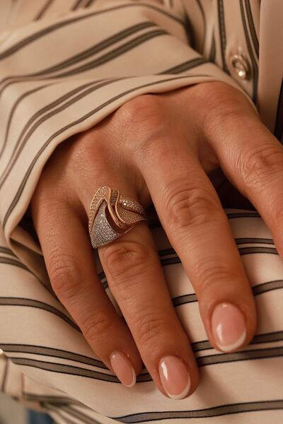 Aydın Kuyumculuk 14 Ayar Altın,taşlı Fantazi Yüzük Agyzk215