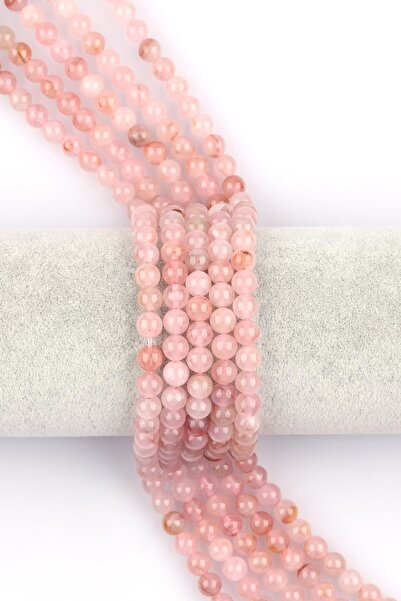Alibaba Doğaltaş Madagaskar Pembe Kuvars Doğal Taş Dizi 6 Mm Küre Kesim
