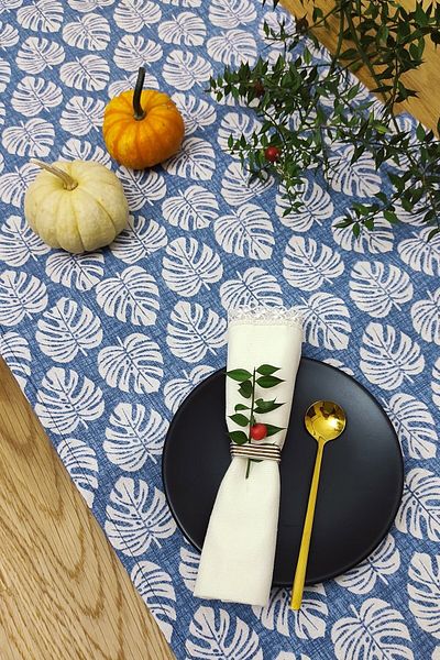Esafe Home Covoraș din țesătură de in Monstera Duck 140x40