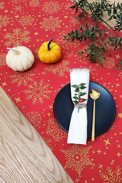 Esafe Home Κόκκινο Winter Kreasyon Duck Κέτεν Runner 140x40