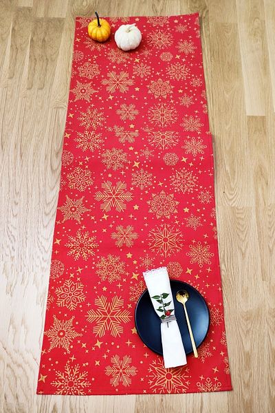 Esafe Home Κόκκινο Winter Kreasyon Duck Κέτεν Runner 140x40
