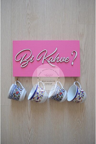 HAYALHANE AHŞAP HOME DECORATION & DESIGN Bi Kahve Fincan Askılığı Masif Ağaç ...