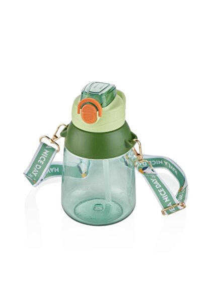 Vagonlife زجاجة مياه تريتان سعة 800 مل مع مصاصة معلقة وهدية ملصق على شكل حيوان