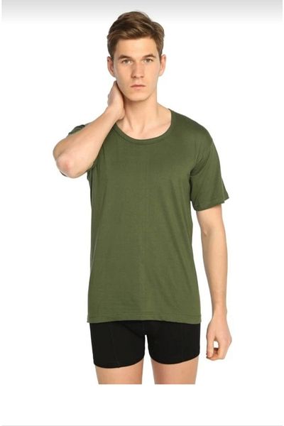 Seher Yıldızı 0002 Ανδρικό εσώρουχο Crew Neck 12 Pack Πράσινο Χακί