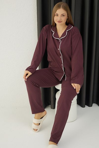 STRAWBERRY Set pijama cu nasturi din bumbac Battal