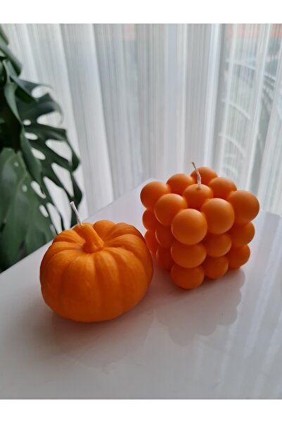 Verda Desing Kokulu Turuncu Bal Kabağı Ve Bubble El Yapımı Dekoratif Tasarım ...