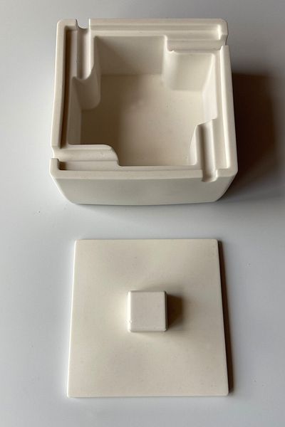 sin istanbul Square Covered Ash Tray White