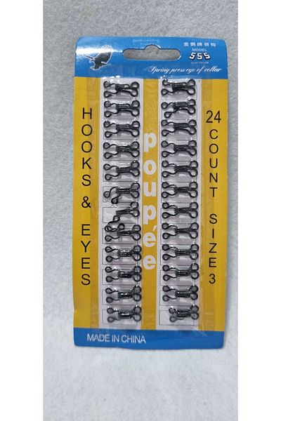 erdoğan hobi Agraf Button Clasp Button 24pcs 1.8cm Black No:3 Bra Clasp Skirt Clasp Vest Clasp Athlete Clasp