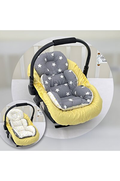 ebabynest Bigstar Series Gray Yellow Stroller Bottom Cushion