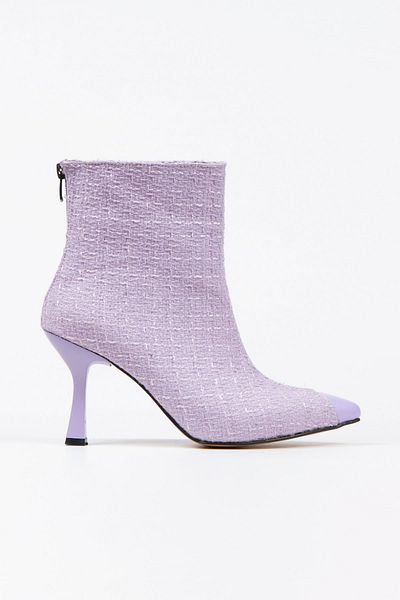 irmona Leo Lilac Women's Boots with Lilac Skin Back Zipper Detail on the Front