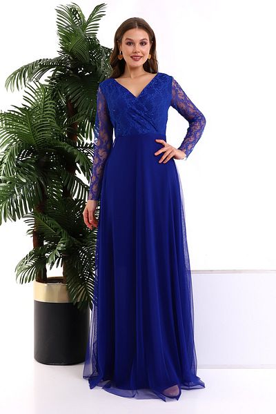Fasmia Tulle Boat Neck Kiloş Dress F115